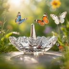 4" Crystal Ring Holder Dish, Glass Jewelry Tray, Decorative Trinket Tray | Vanity Jewelry Organizer for Rings Earrings Keys, Packaged Gift Box for Birthday Wedding Mother's Day Women Gifts