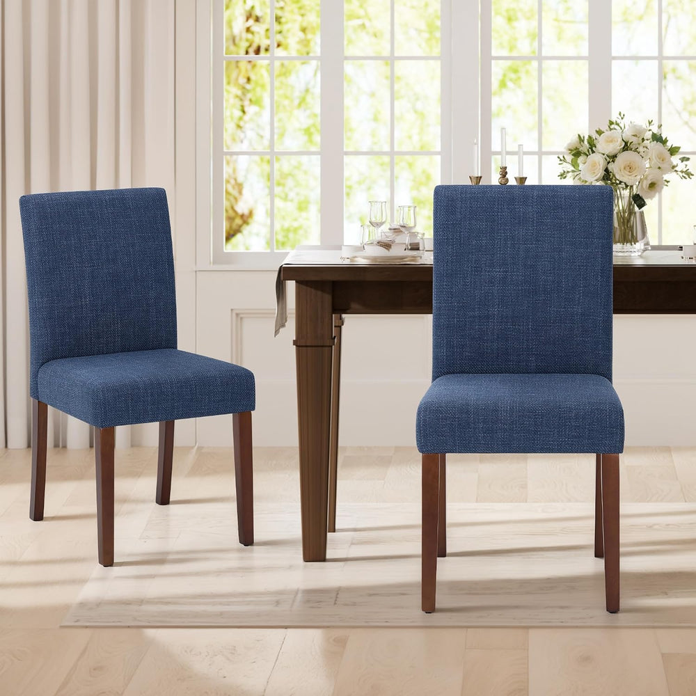 MALOL Upholstered Dining Chairs Set of 2, High Back Kitchen Room Chairs, Mid ...