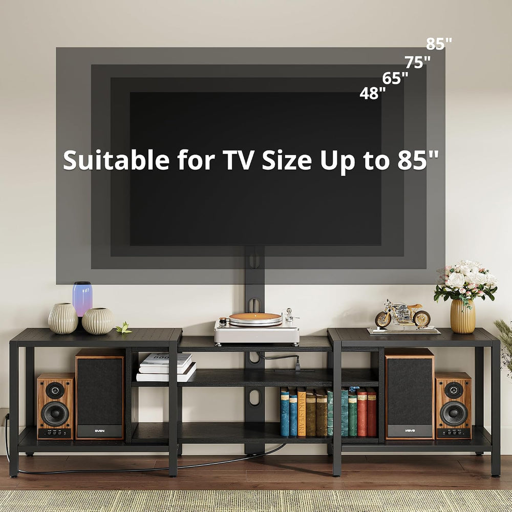 IRONCK 79 Inch TV Stand for TVs up to 85 Inch with Mount and Power Outlet, 3 ...