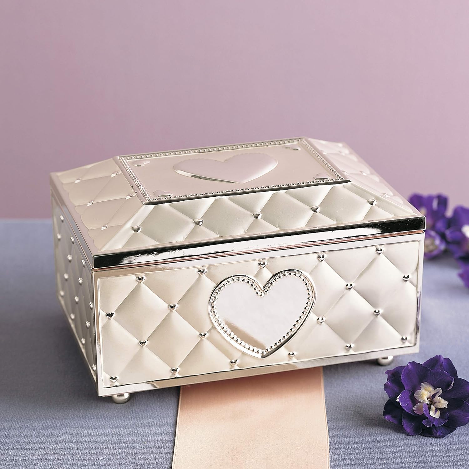 Lenox Childhood Memories Musical Ballerina Jewelry Box | Silverplate over stamped steel | wind-up musical ballerina | keepsake gift for girls