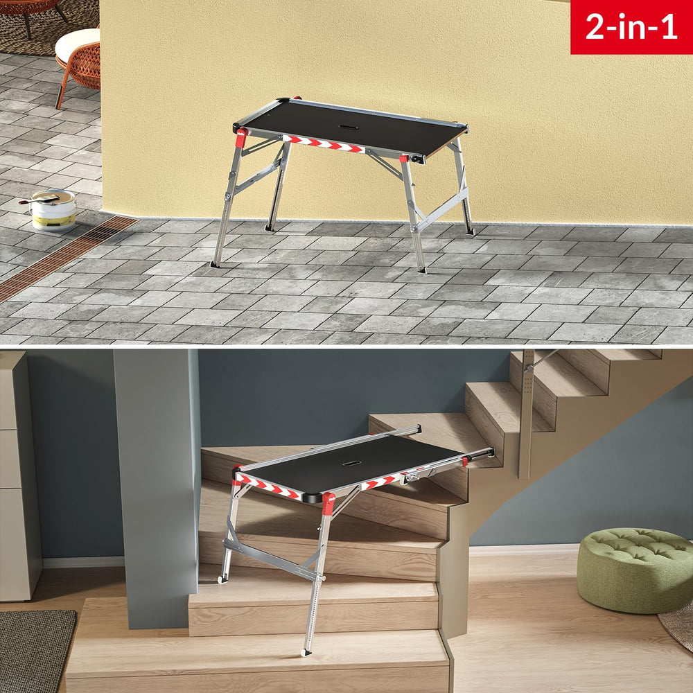 TP2 Plus Work & Staircase Platform Length and Height-Adjustable Telescopic
