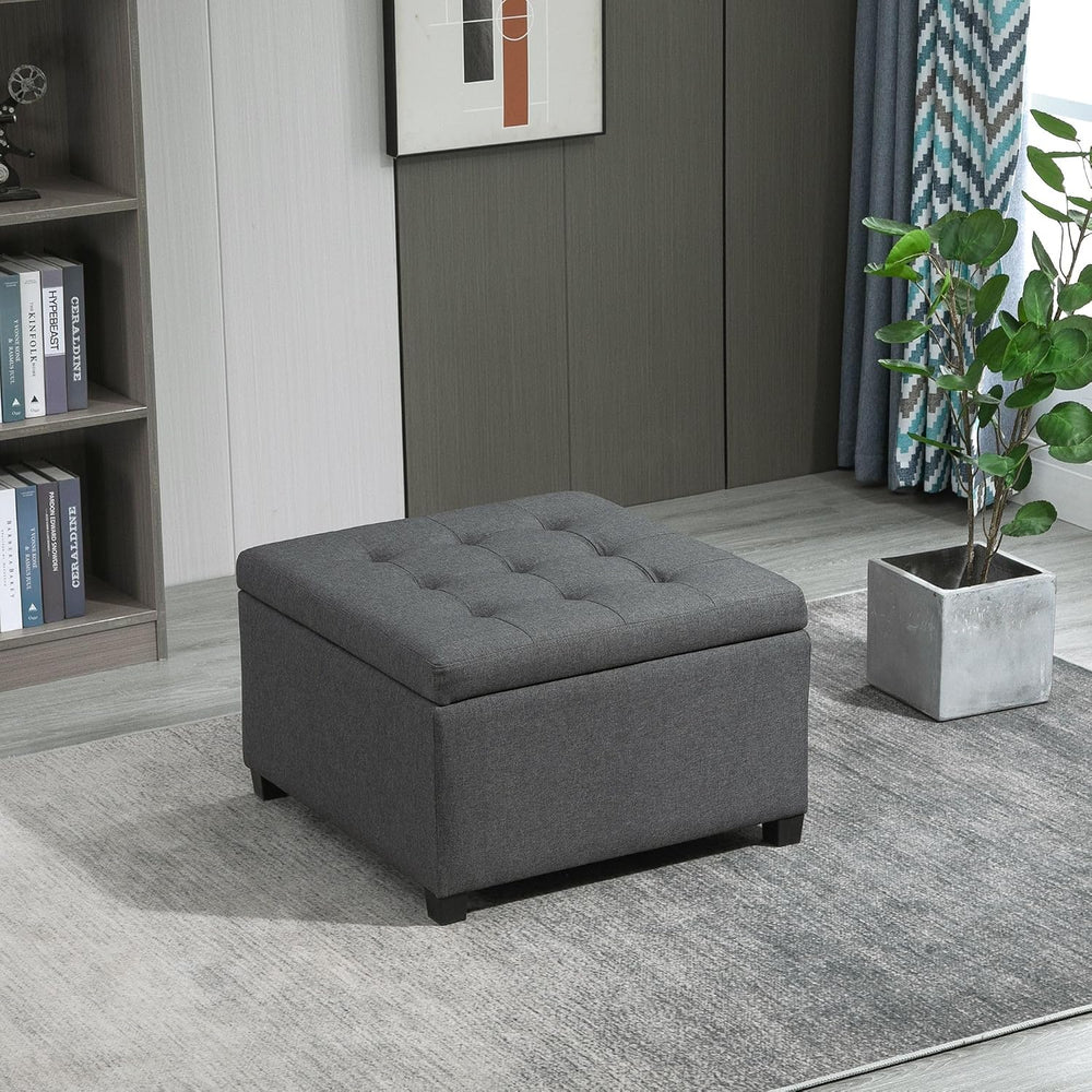 31x26x17inch 450lb Premium Quality Tufted Cotton Storage Ottoman LiftTop Stan...
