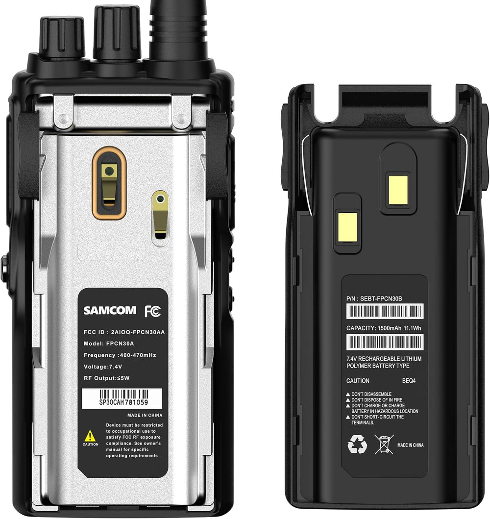 Radio FPCN30A 3 Pack, Commercial 5W UHF Long Range Walkie Talkie