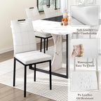 7-Piece Dining Table Set for 4 6 People, 71" Large Long Wooden Kitchen Table with 6 Cushion Chairs W/Waterproof Tabletop, Farmhouse Rectangular Dinner Table for Dining Room,Kitchen,Easy Clean