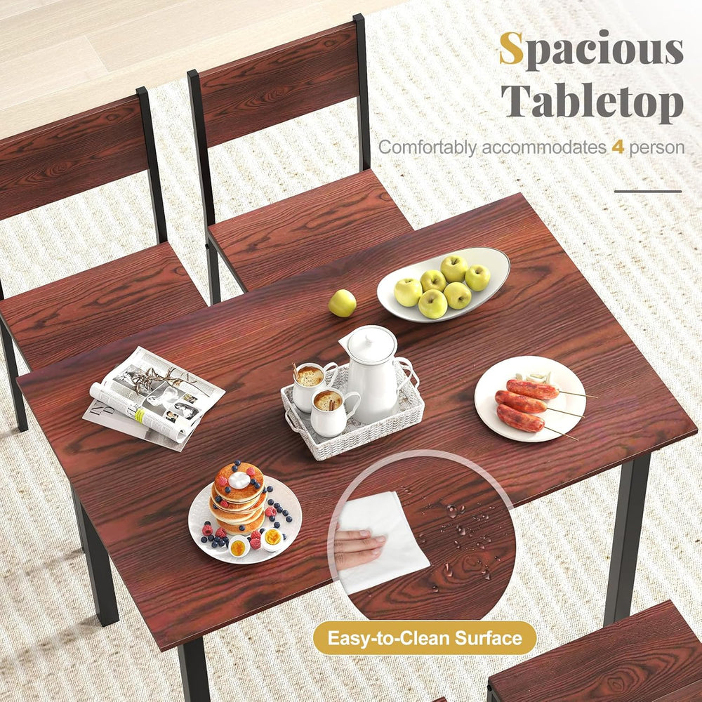 Tangkula Dining Table Set for 4, Modern Table and Chairs Set of 4 for Kitchen...