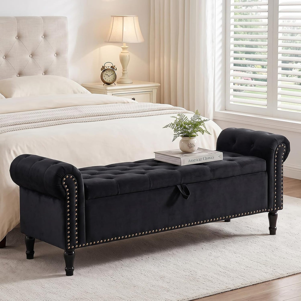 67'' End of Bed Storage Bench King Size, Storage Bench for Bedroom En...