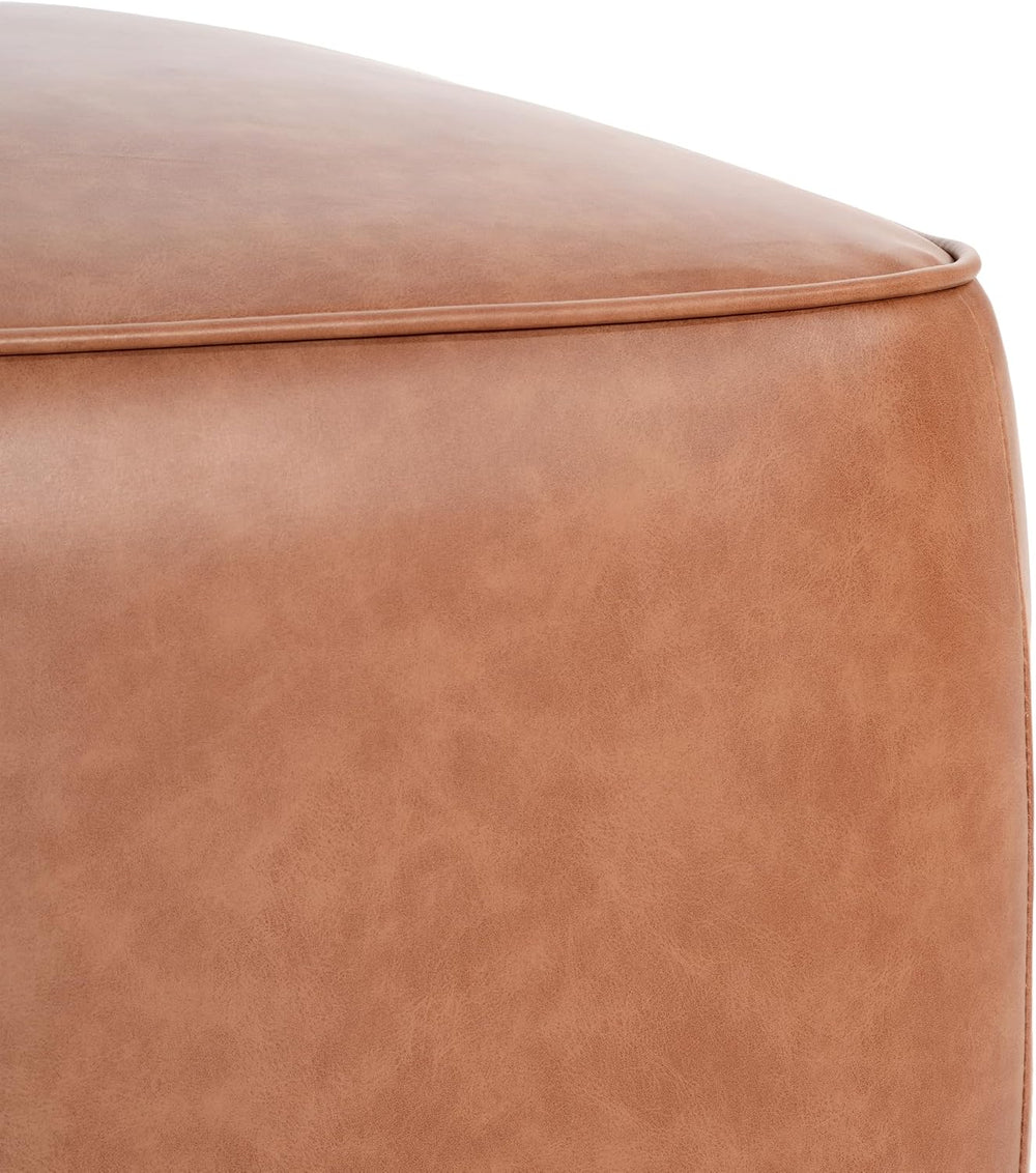 Christopher Knight Home Ellis Faux Leather Pouf Ottoman Foot Rest, Square PU ...