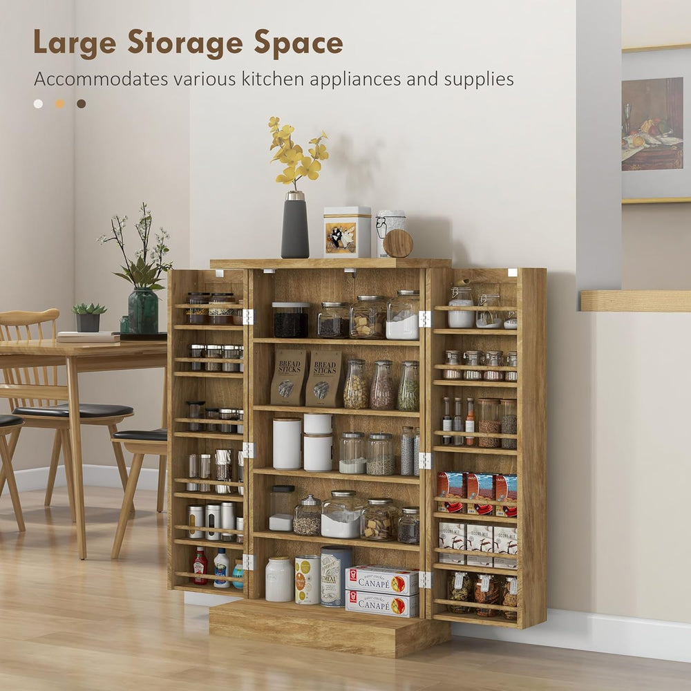 Majnesvon 41" Kitchen Pantry Cabinet,5-Tier Sideboard Buffet Cabinet wit...