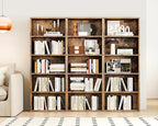 Casaottima 5-Tier Open Bookshelf and Bookcase, Floor Standing Display Storage Shelves for Living Room, Tall Book Shelf for Bedroom, Home Office, Dining Room, Vintage