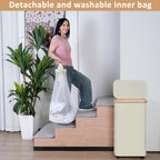 Laundry Basket with Wheels, 75L Beige Clothes Hamper for Laundry, Laundry Hamper with Lid and Inner Bag, for Laundry Room, Bedroom, Dormitory Storage,Beige