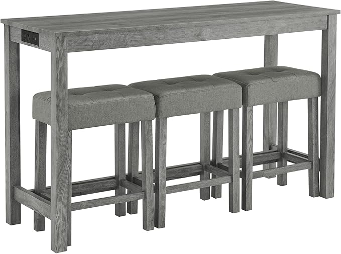 Ball & Cast 4 Piece Kitchen Dining Room Table and Chairs Set, Farmhouse W...