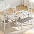 Dining Chairs Set of 4, Solid Wood Farmhouse Chairs with High Cross Back and Upholstered Seat, Easy Assembly for Indoor Home, Dinner, Kitchen, Grey