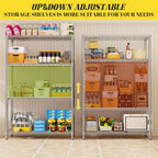 Storage Shelves Heavy Duty, 36" L x 14" W x 54" H Garage Wire Shelving Unit Loads 1400LBS, 4-Tier Adjustable Metal Industrial Utility Shelf Rack for Kitchen, Laundry Room, Pantry, Warehouse, Basement
