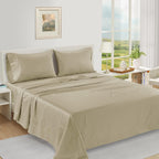 LANE LINEN Pillow Case Covers King Set of 2 100% Egyptian Cotton Sateen Soft Cool & Smooth 1000 Thread Count Cases - Linen