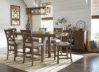 Signature Design by Ashley Moriville Rustic Farmhouse 36" Counter Height Dining Extension Table, Brown