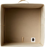 Amazon Basics Collapsible Fabric Storage Cube Bins Organizer with Handles, Sturdy, Beige, 13-x-13-x-13-inch, Pack of 6