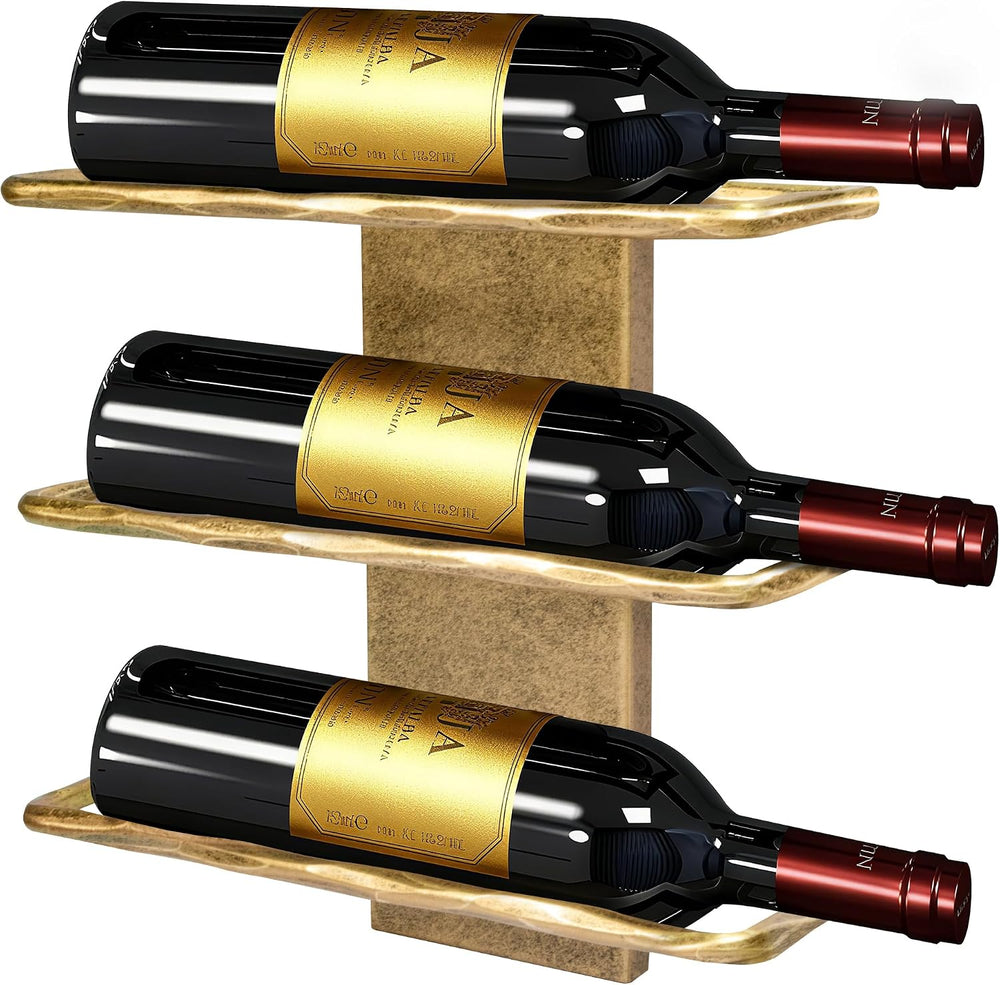 Wall Mount Wine Rack, Hand Forged Wall Racks for Wine Bottles Display and Sto...