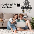 Key Holder for Wall, Personalized Couple's Name Key Rack Coat Rack, Metal Key Holder Wall Mount for Housewarming Gifts, Key Hook Wall Hanging Bedroom Hallway Decor