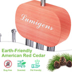 Cedar Wooden Belt Hanger, Belt Organizer for Closet,Rotatable Tie Rack,Belt Holder,Hanging Closet Storage Hook for Belt, Bra, Tank Top, Tie, Scarf, Purse, 2PCS