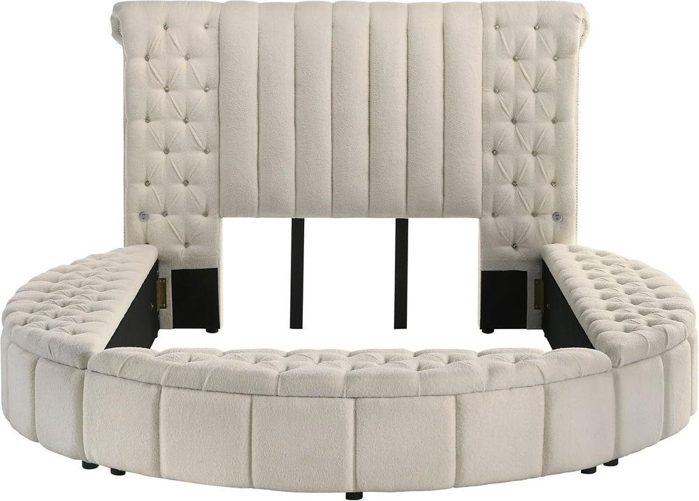 Coaster Home Furnishings Sonya Modern Classics Boucle Upholstered Queen Size ...