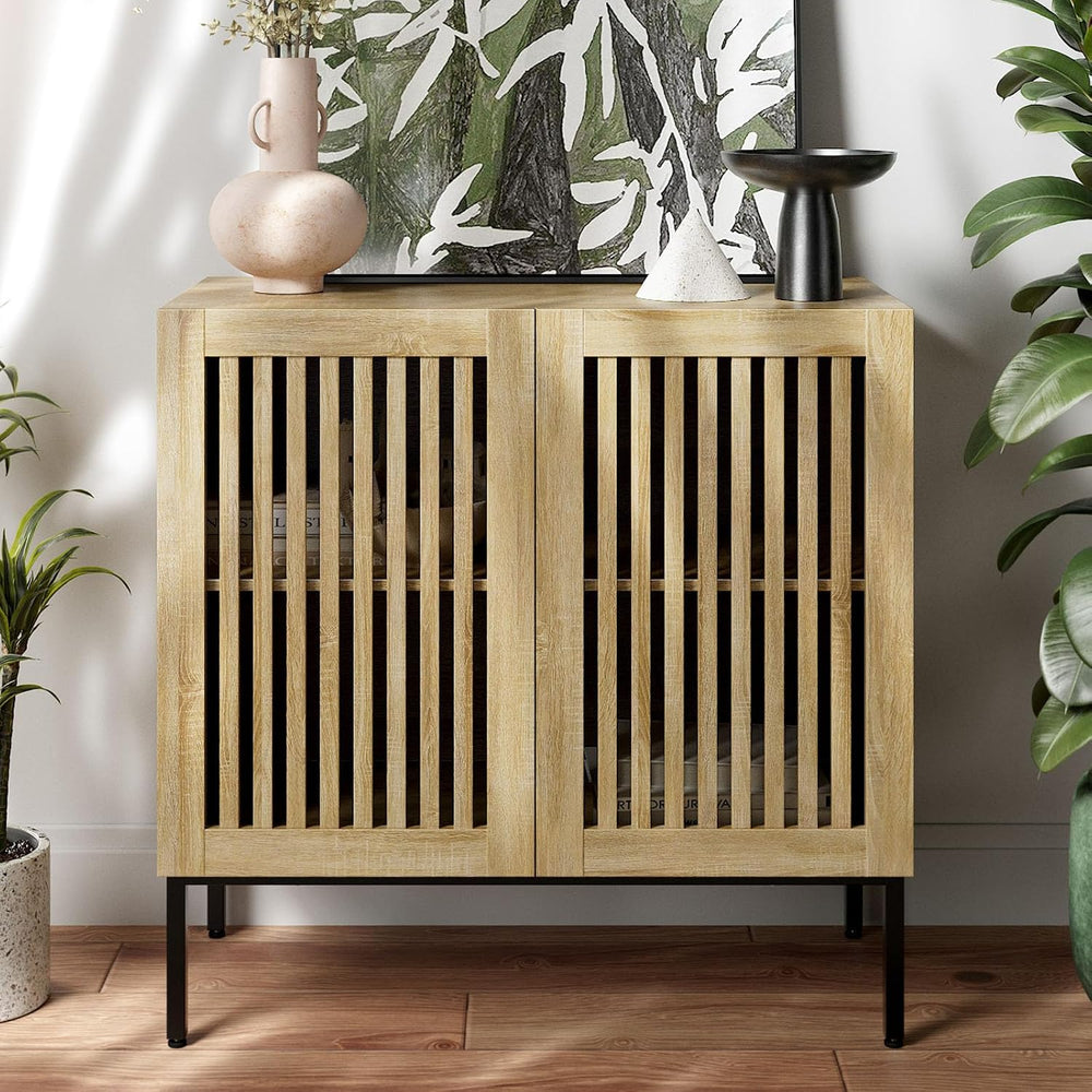 BVIUNTWO Buffet Cabinet with Storage,31.5" Farmhouse Console Table with ...