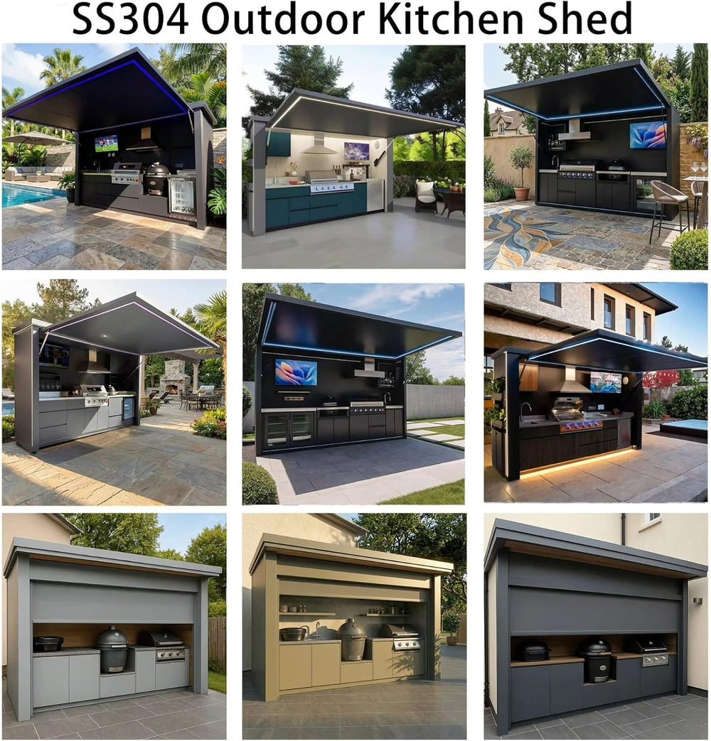 Outdoor Kitchen Stainless Steel Cooking Station Commercial BBQ Cabinet | Outd...