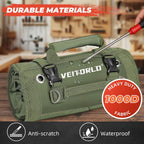 Roll Up Tool Bag, Gifts for Men Dad Husband Him Christmas, Mens Stocking Stuffers, Portable Tools Storage for Men, Heavy Duty Tool Organizer W/Detachable Pouches for Electrician Mechanic Carpenter