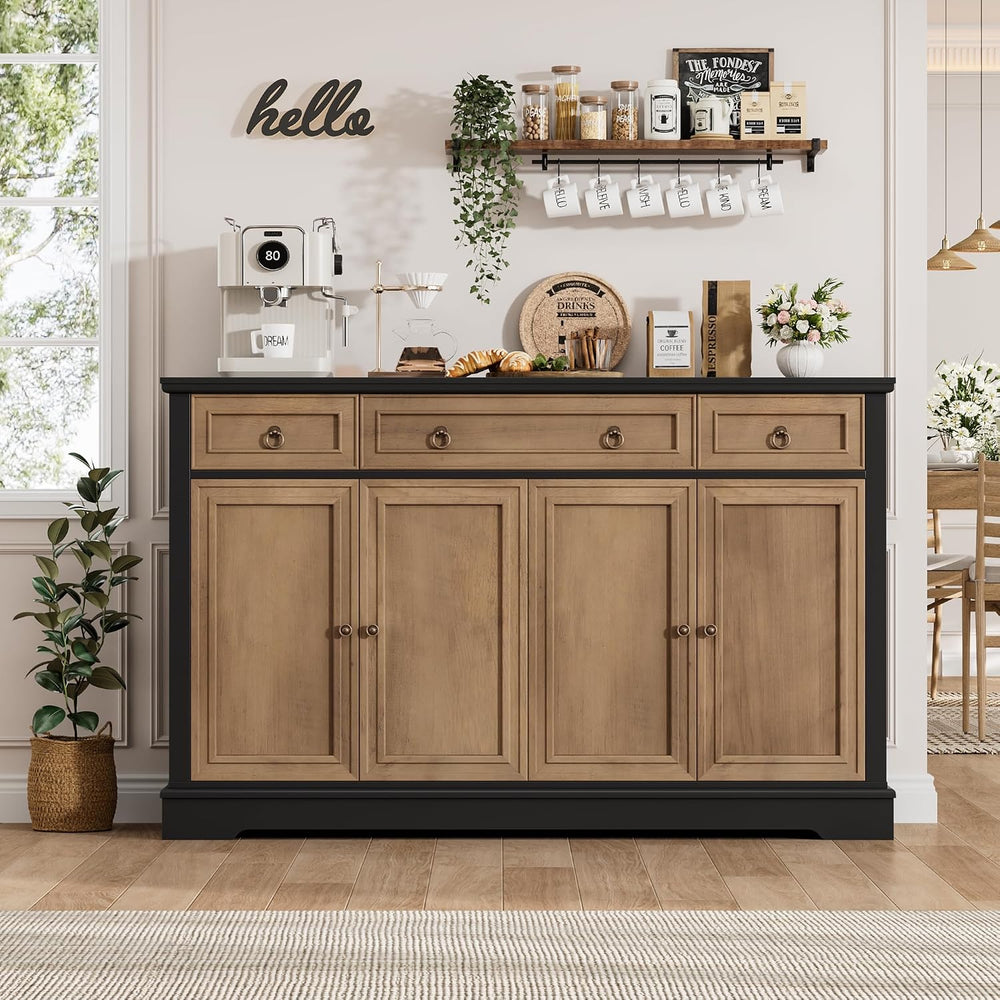 FINETONES Buffet Cabinet with Storage, 52.7" Large Sideboard Buffet Tabl...