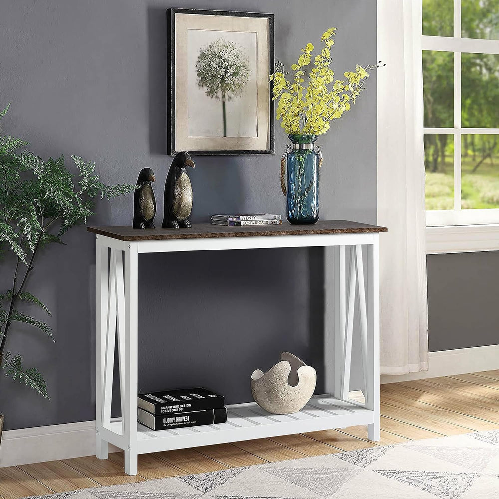 ChooChoo Farmhouse Console Table, Narrow Sofa Table for Entryway, 40 Inch | R...
