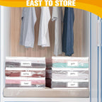 Plastic Storage Bags with Easy-Glide Zipper, Pack of 6, Durable Clear Vinyl Zippered Storage Bags for Clothes Sweaters Comforters Blankets Sheets Bedding (15 x 12 x 5 Inch)