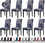 Chair Covers, Stretch Kitchen Chair Covers/Dining Chair Covers for Dining Room 8 Pack, Removable Washable Dining Chair Slipcovers for Home, Hotel, Banquet