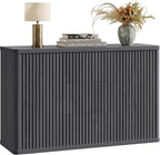 SICOTAS Buffet Cabinet with Storage 54.7" Large Modern Accent Storage Cabinet with Doors and Shelves Wooden Fluted Sideboard Credenza Buffet Table Coffee Bar for Living Room Kitchen Dining Room
