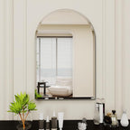 Arched Bathroom Mirror, 36X48 inch Arched Frameless Mirror, Arch Wall Mirror，Frameless Mirrors for Bathroom,Beveled Bathroom Mirror.