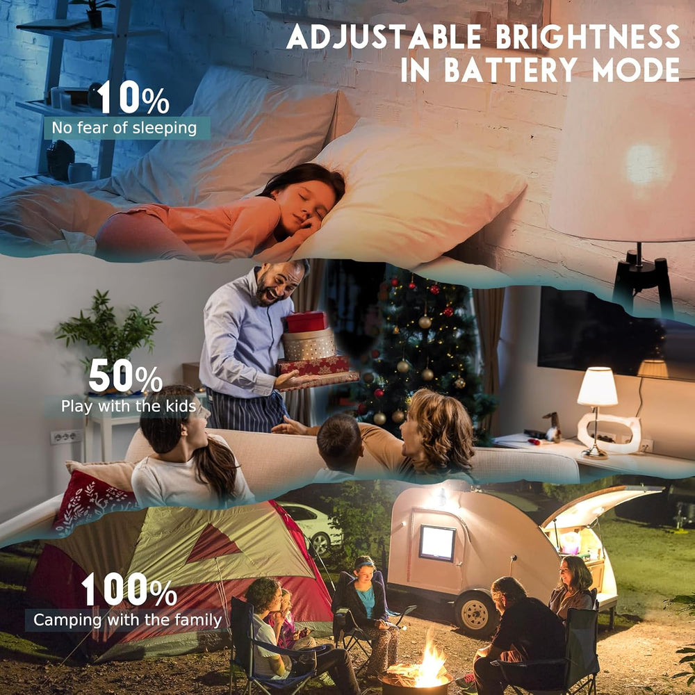 6 Pack Rechargeable Emergency Light Bulbs, Battery Powered Bulb