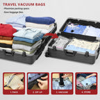 8 Large Travel Vacuum Storage Bags for Clothing with Rechargeable Electric Pump, Compression Packing Cubes Organizer for Luggage Suitcase, Space Saver Seal Bags for Vacation Cruise