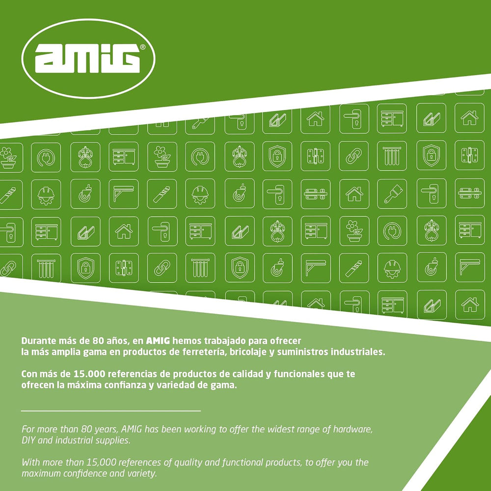 Amig - Folding Steel Stool - 3 Non-Slip Treads - Max Load 150 kg - Profession...