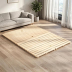 LILYPELLE Floor Bed Frame, Solid Wood Japanese Tatami Bed Frame, Foldable & Breathable & Moisture-Proof Bed Plate for Futon Mattress or Floor Sleeping, Standard Queen