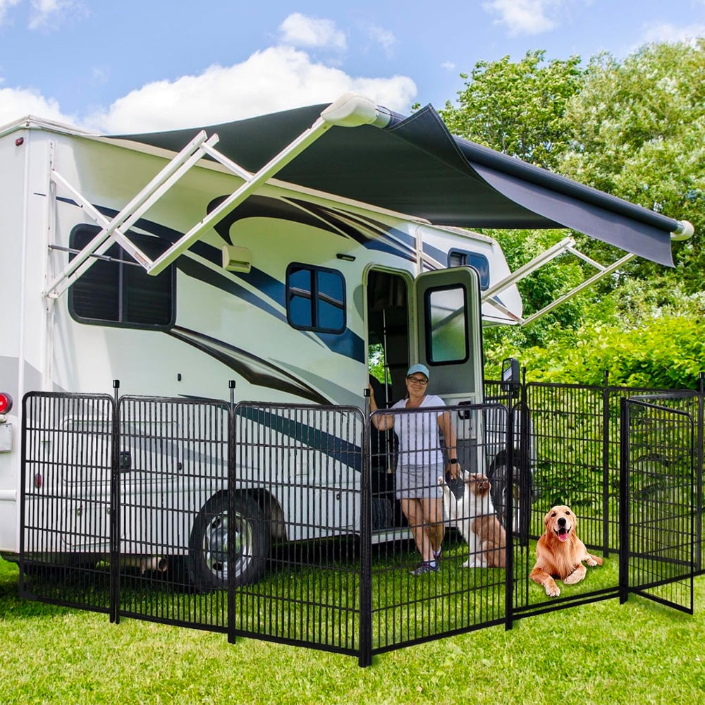Getlay Garden Fencing 48in High, 12 Panels Total 26.6Ft(L) Dog Fence Outdoor ...