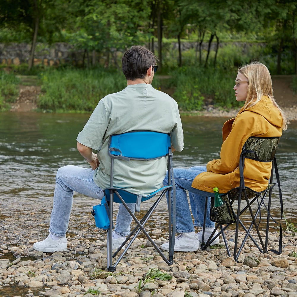 Portal Extra Large Quick Folding Tripod Stool with Backrest Fishing Camping C...
