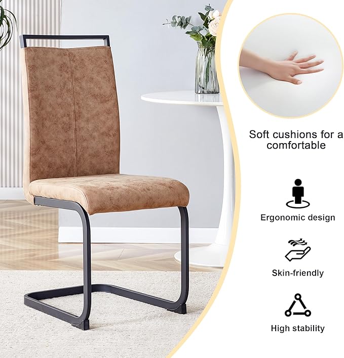 AZmac Modern Dining Chairs Set of 6,Armless Kitchen Chairs,Dining Room Chairs...