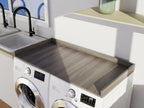 OfficeSimpli Washer Dryer Countertop, Made in USA, Non-Slip Pads, Easy Clean, Laundry Room Essentials and Decor, Washer Dryer Wood Top for Organization (Iconic Maple, Standard (27.5" x 54"))
