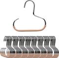 MAWA by Reston Lloyd Scarf, Shawl, Belt, and Accessory Organizer, Non-Toxic Metal Hanger with Grip Coating, Easy Access Open Hook, Model G-1, Space-Saving Design, Set of 40, Latte