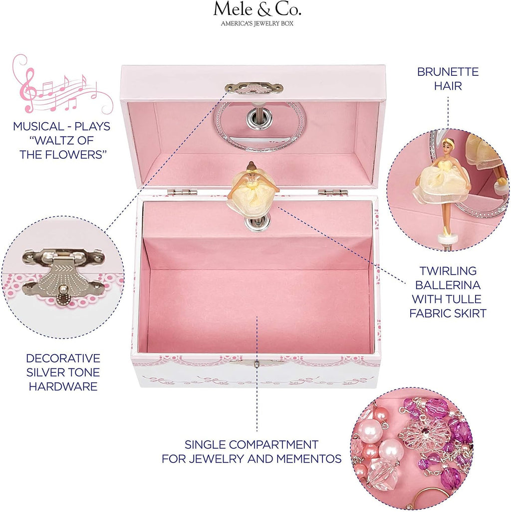 Mele and Co Cora Girl's Musical Ballerina Jewelry Box