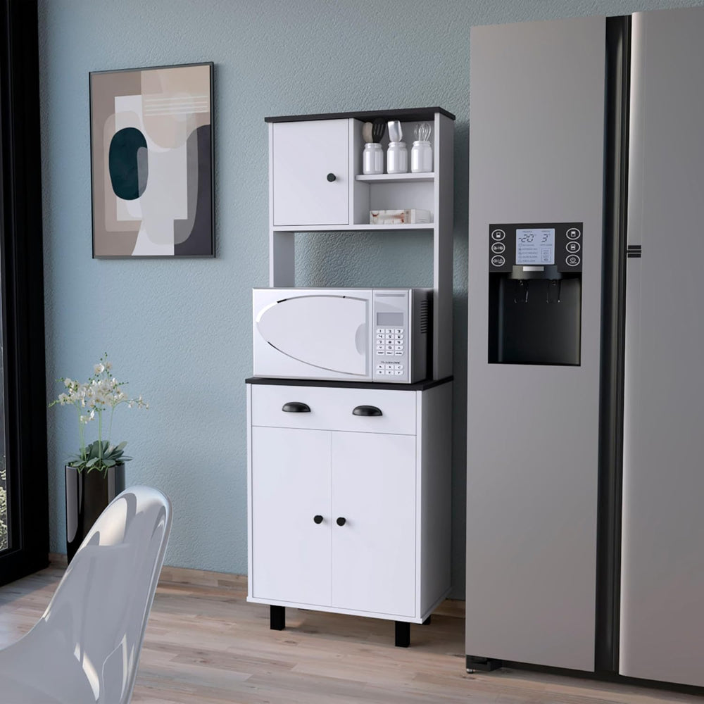 White and 1 Drawer Kitchen Pantry