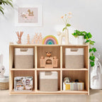 11 Inch Storage Cubes, 3 Pack Cube Storage Bins for Organizing, Cotton Rope Woven Baskets for Shelves, Bathroom, Kids Room, Closets, Baby Nursery