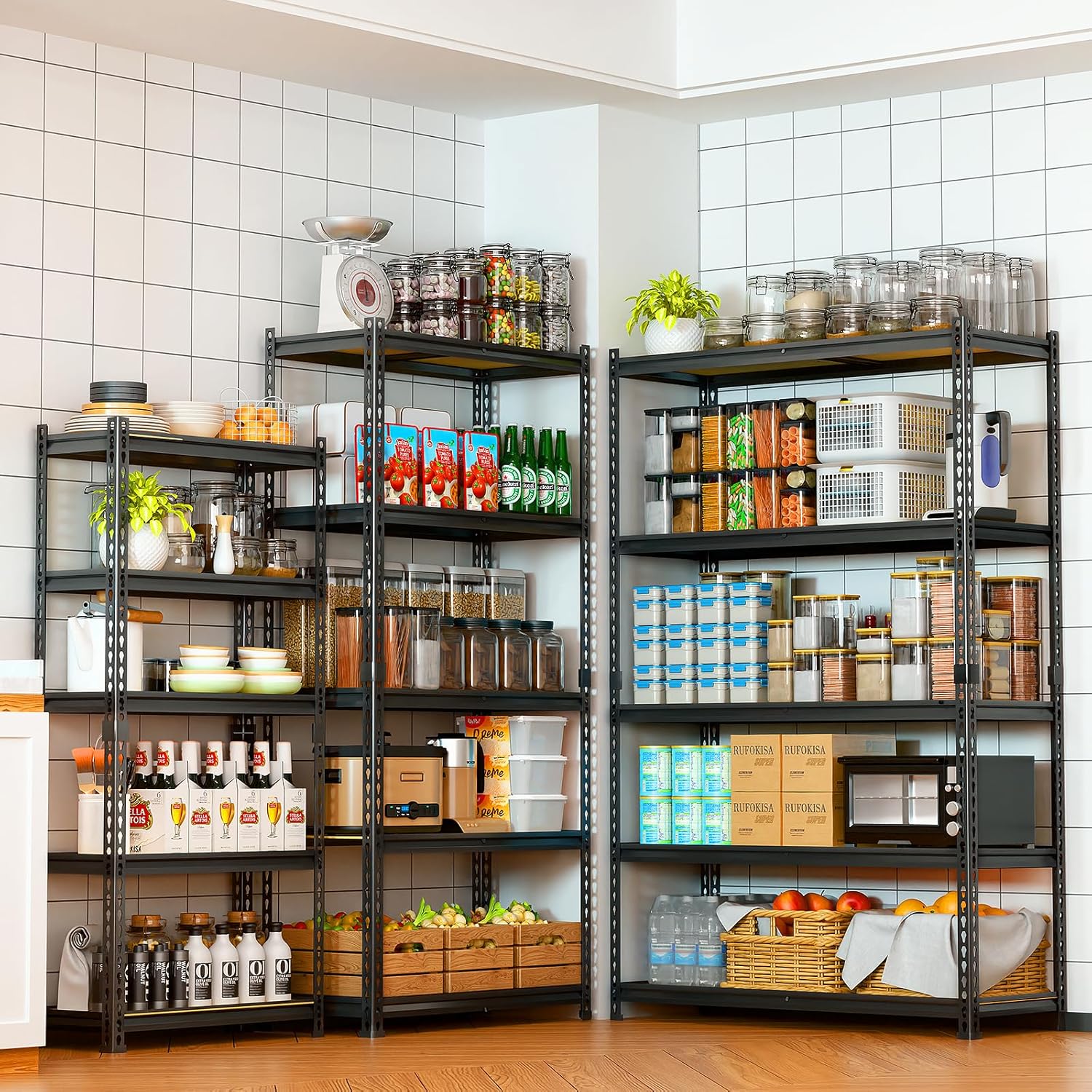 LEVELEVE 5-Tier Heavy Duty Storage Shelving Unit, 2020 lbs Capacity, Adjustable Metal Utility Shelf, 30" L x 12" W x 60" H for Garage, Kitchen, Pantry, Basement, Bathroom, Laundry,2 Pack