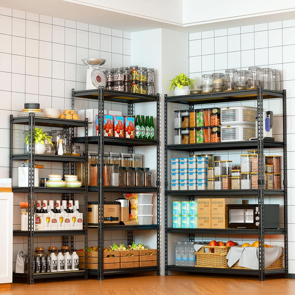 LEVELEVE 5-Tier Heavy Duty Storage Shelving Unit, 2020 lbs Capacity, Adjustable Metal Utility Shelf, 35" L x 16" W x 73" H for Garage, Kitchen, Pantry, Basement, Bathroom, Laundry,2 Pack
