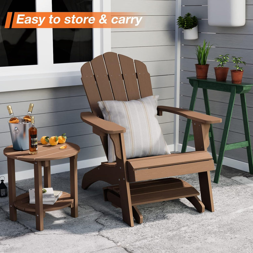 YEFU Adirondack Ottoman, Patio Foot Rest, Adirondack Foot Rest (2-Piece Foldi...