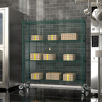18"x60"x70" Metal Wire Green Security Heavy Duty Commercial NSF Certified Storage Unit | Mobile Wire Security Cage Kit