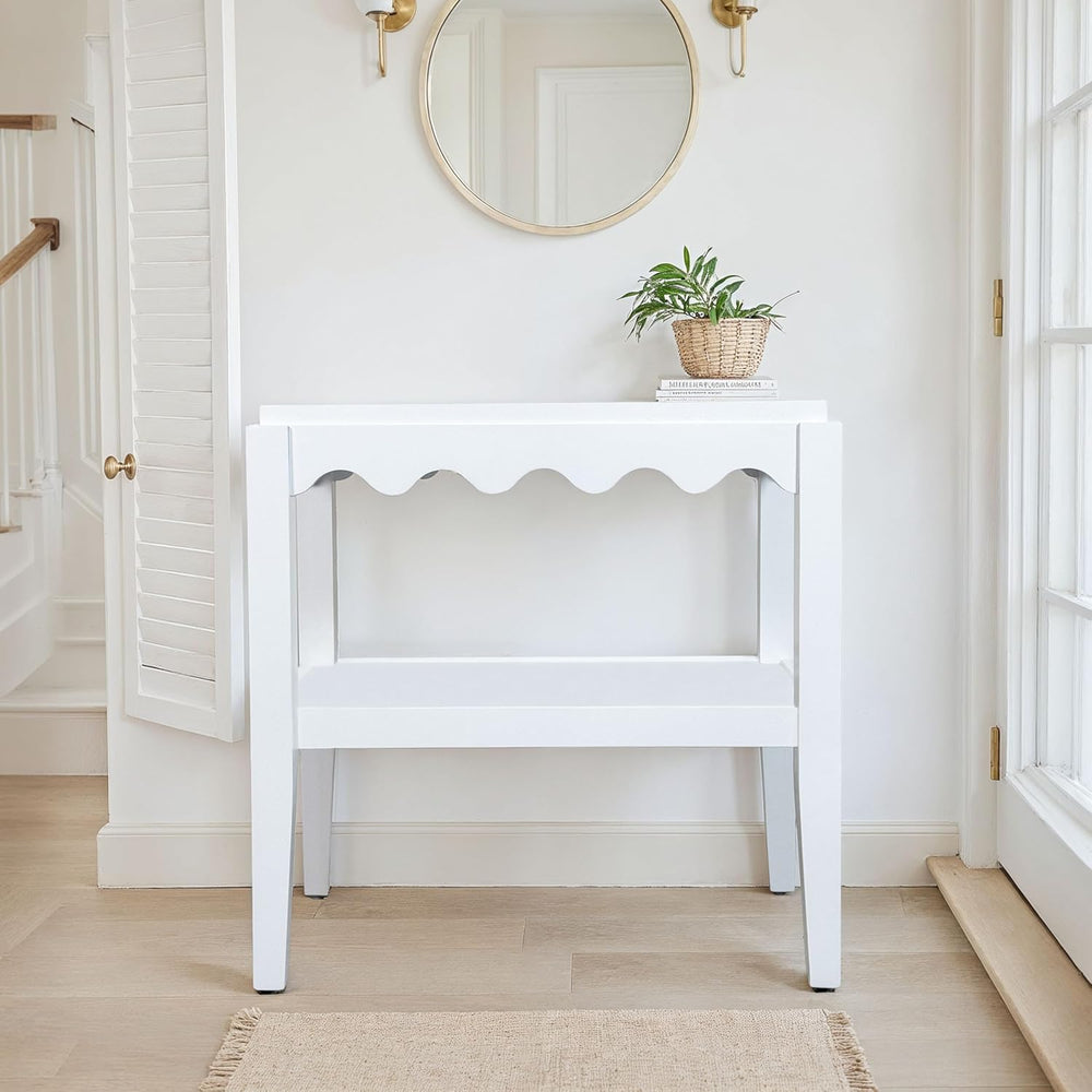 Carolina Chair & Table Rectangular Side Table, Mango Wood, Decorative Sca...